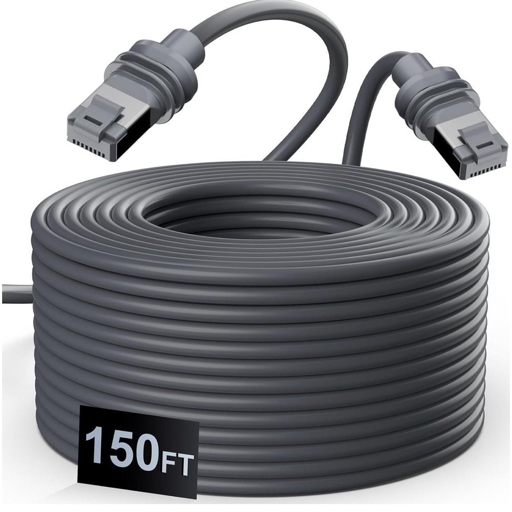 Mczeyarh Starlink Extension Cable 150FT Outdoor CAT6 Gray 26AWG Waterproof‎